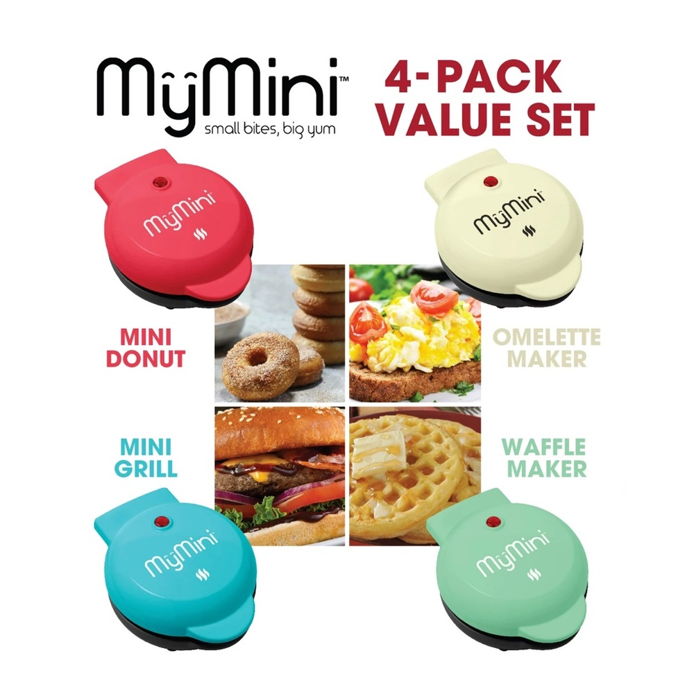 NEW IN BOX My mini grill, donut maker, waffle maker and omelette maker